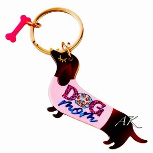 Dachshund Dog Mom Keychain 🐾 Doxie Wiener